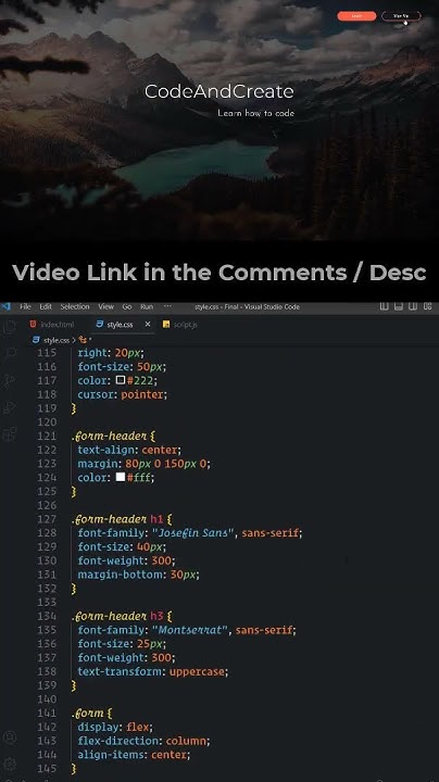 Landing Page with Modal Forms using HTML, CSS, and JavaScript #shorts ...