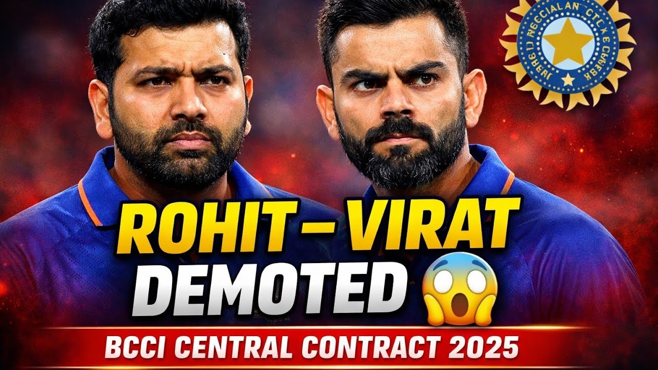 Big Shock! Rohit Sharma & Virat Kohli Demoted in BCCI Central Contract 2025-26
