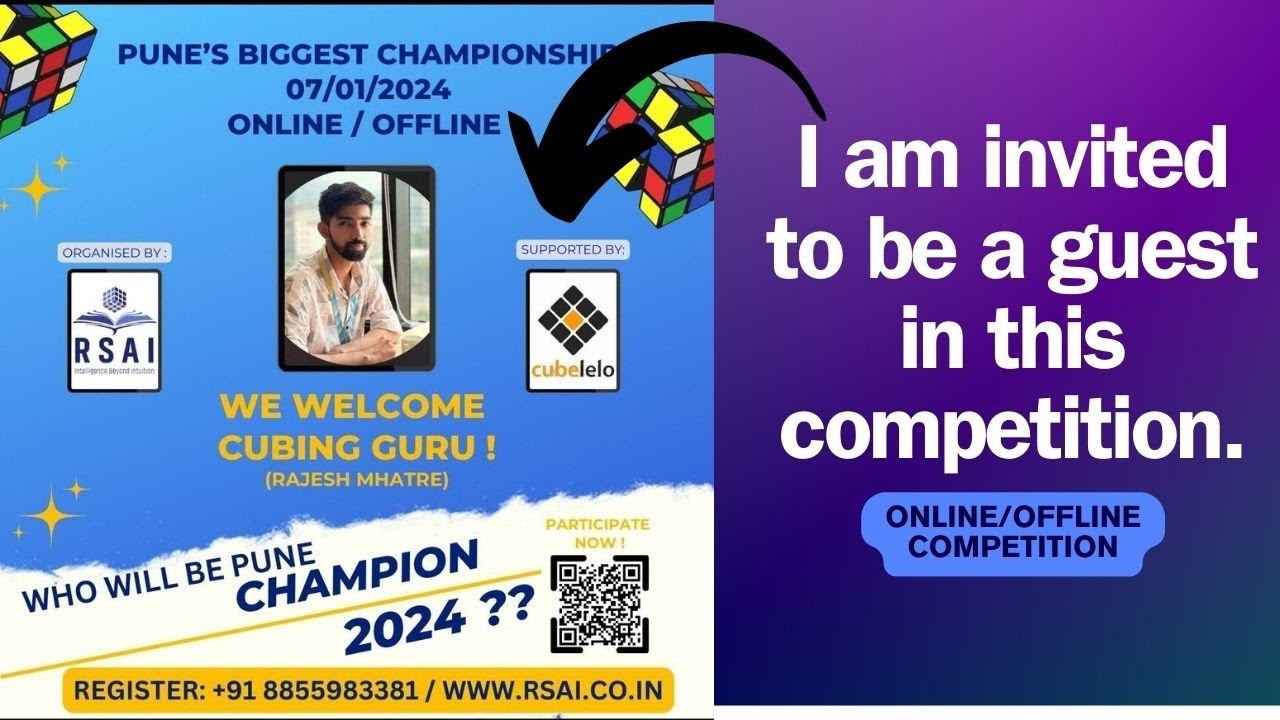 Pune's Biggest cube competition announcement || Online and offline ...