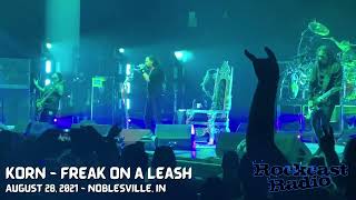 Korn performs "Freak On A Leash" on August 28, 2021 in Noblesville Indiana