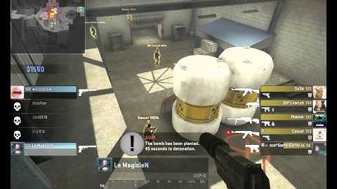 [Nuke]Ninja defuse 1 v 5 without smoke/flash/defuse kit .