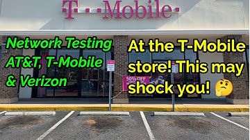 T-Mobile network testing at the store, AT&T & Verizon better. I’m surprised! | 5G & 4G LTE