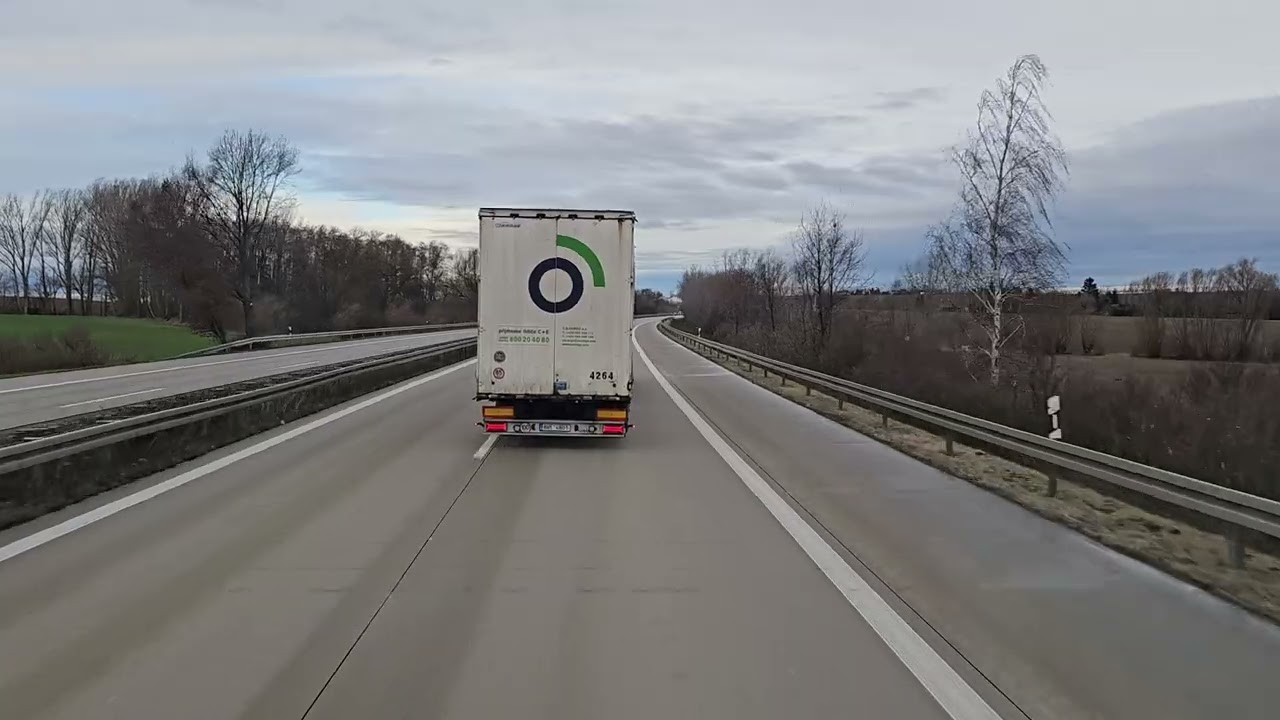364 4K POV Real Truck Driving MAN TGX 510 Germany Nossen to Landsberg