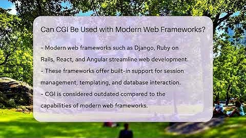 Can CGI Be Used with Modern Web Frameworks? - The Action Reel