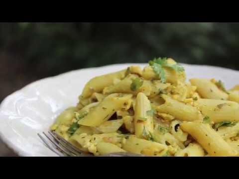 Creamy Pasta with Scrambled Eggs / Simple Penne Pasta with Eggs