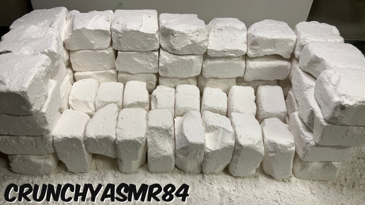 50 Fresh Unpolished Chalk Blocks | Oddly Satisfying | ASMR | Sleep Aid 
