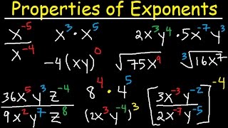 Properties of Exponents  Algebra 2