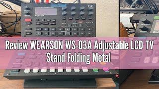 Review WEARSON WS-03A Adjustable LCD TV Stand Folding Metal Monitor Desk Stand With VESA Hole 75x75m