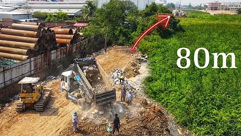 Ep6.Next Level Mighty Powerful Bulldozer D31Pis Working Push CementStone in Water To Build LongRoads