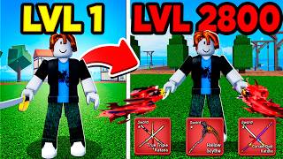 UPEI DO 1 AO 2800 PEGANDO TODAS AS ESPADAS NO BLOX FRUITS