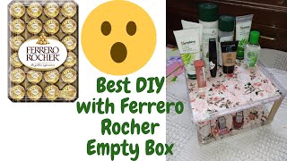 DIY makeup organizer with Ferrero Rocher Container | Reused | Best DIY Idea