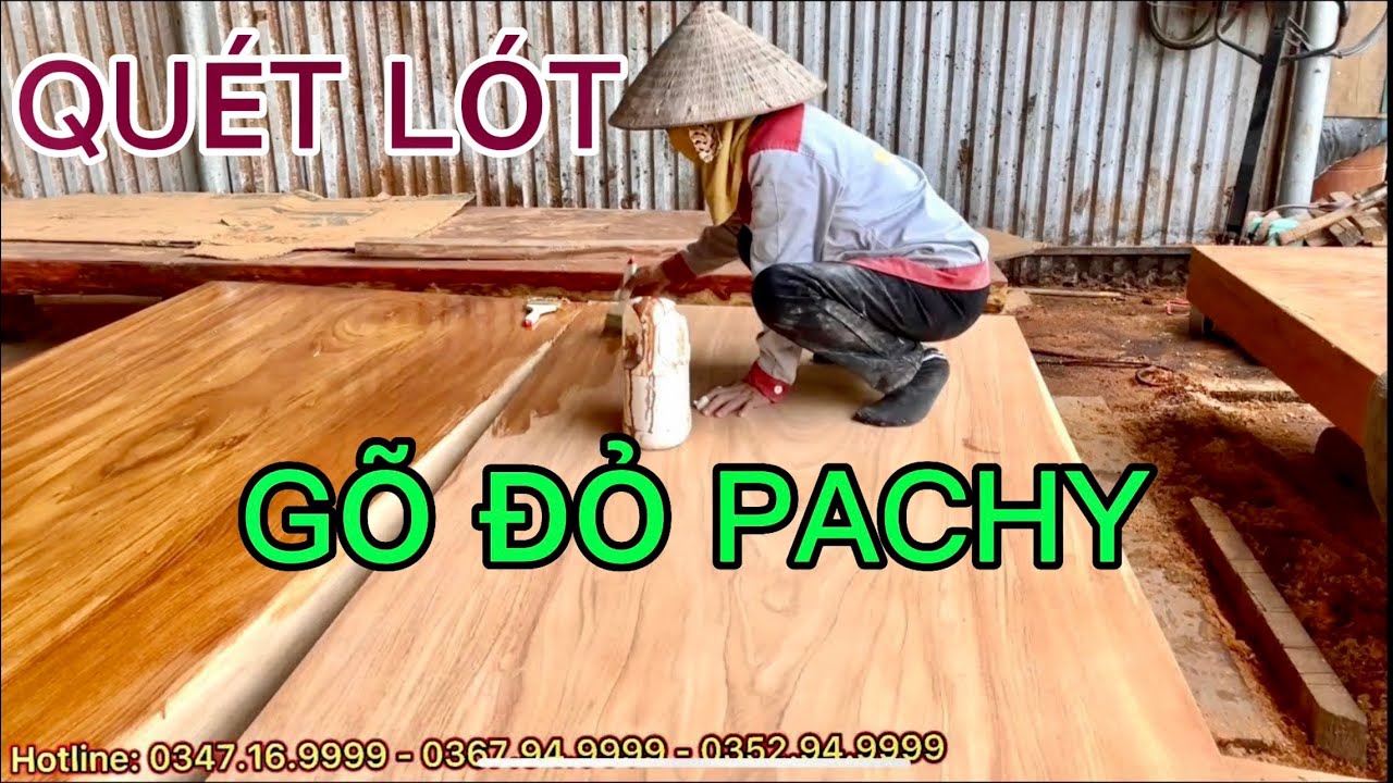 QUÁ TRÌNH LÀM LÓT BỘ PHẢN 2 TẤM GỖ GÕ ĐỎ PACHY MỘC... - youtube