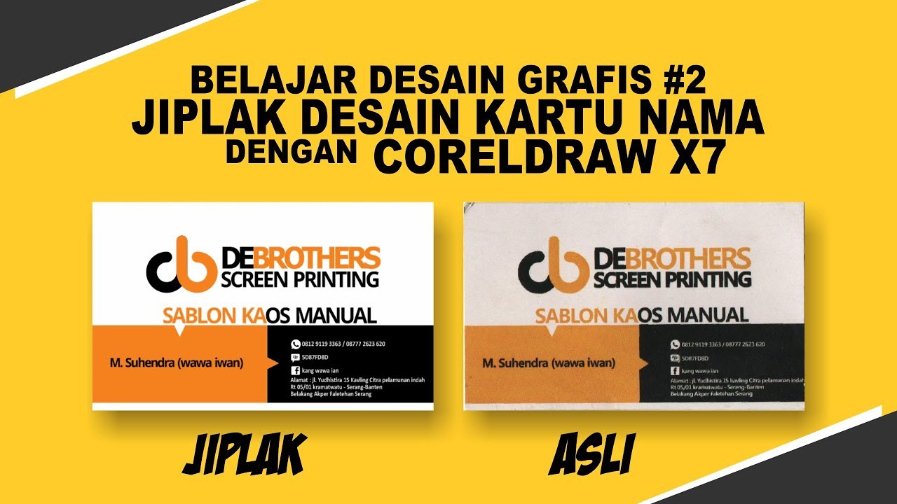 Belajar Desain  Grafis  2 Jiplak desain  kartu nama dengan 