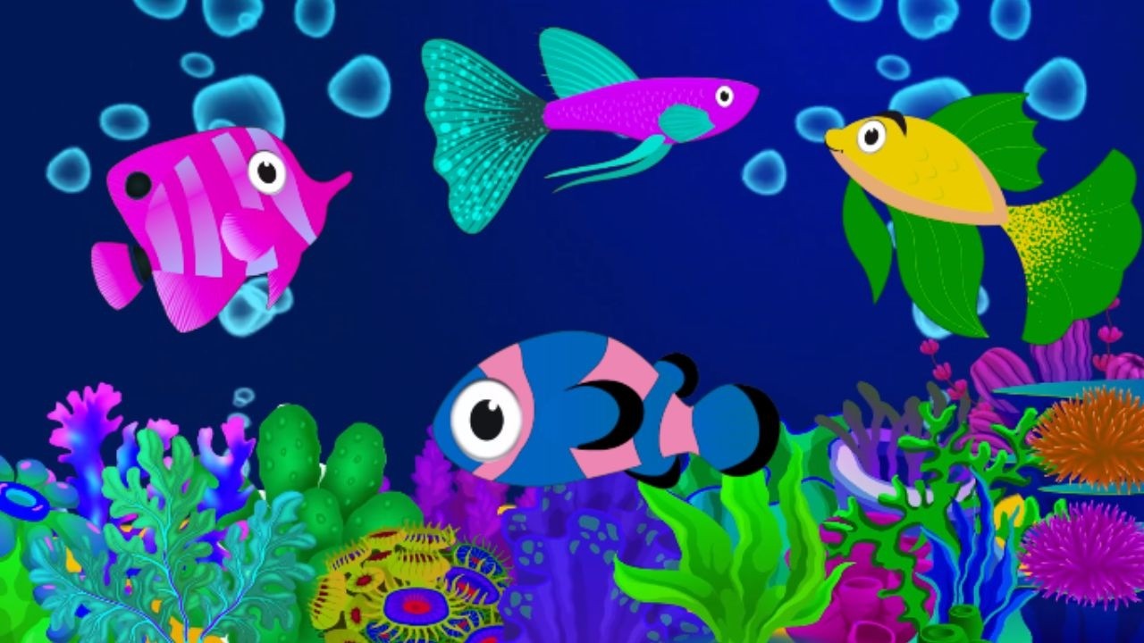 Calm Blue Aquarium Fish 🦈Lullaby Soft Baby Sleep Music🎵 with Peaceful Underwater Scenes