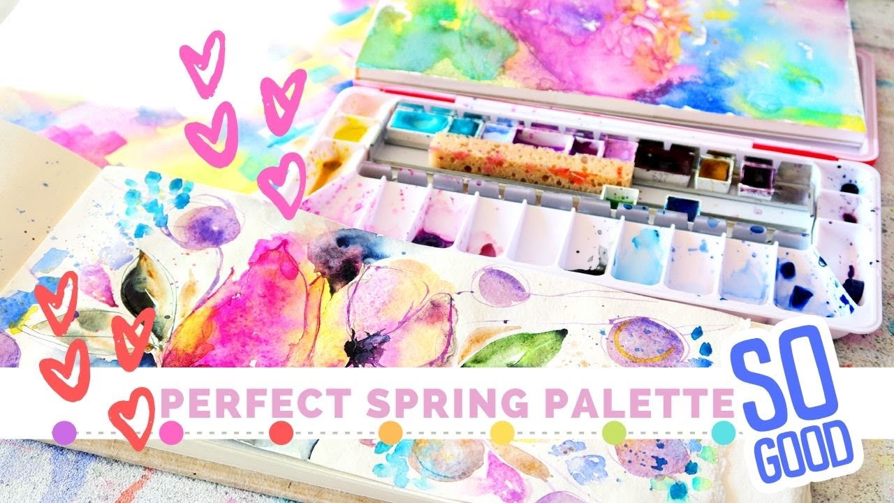🌷 Creating A Perfect Spring Watercolor Palette 🌷