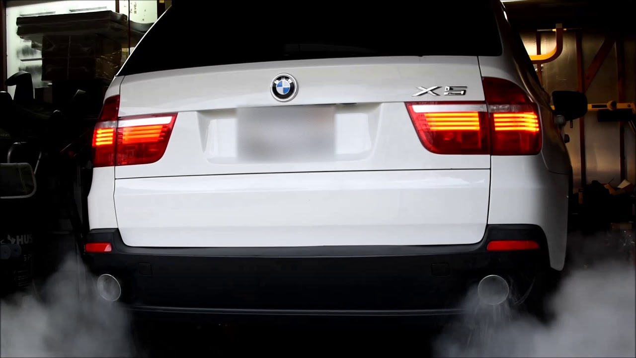 BMW X5 E70 3.0si Muffler Delete Straight Pipes BMW Custom Exhaust Tips