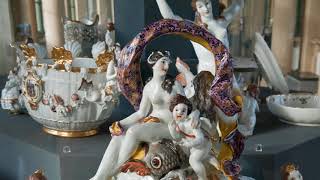 Porcelain exhibition Zwinger Palace Dresden Germany