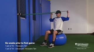 Seated Rows into External Rotation (Exercise Only)