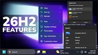 New Windows 11 26H2 Features – New File Properties, Context Menu, AutoPlay, Settings (How to Enable)