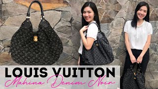 Louis Vuitton Black Mahina Denim Bag