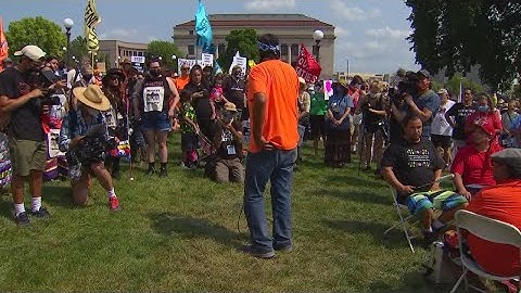 Line 3 protest: Rally held outside Minnesota State Capitol (August 25, 2021)