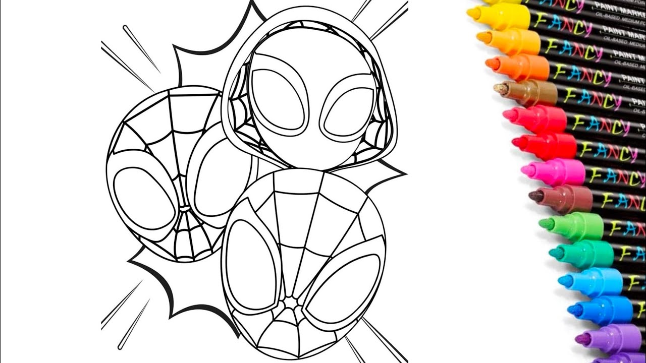 Веселые раскраски с ПАУЧКОМ и его друзьями | Приключения Marvel ждут!