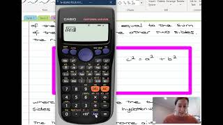 Y8 Help using the Casio when working on Pythagoras
