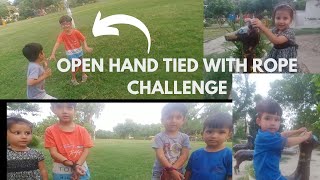 Kids Running Challenge Tied Hand Open Challenge Outdoor Game Indoor Game