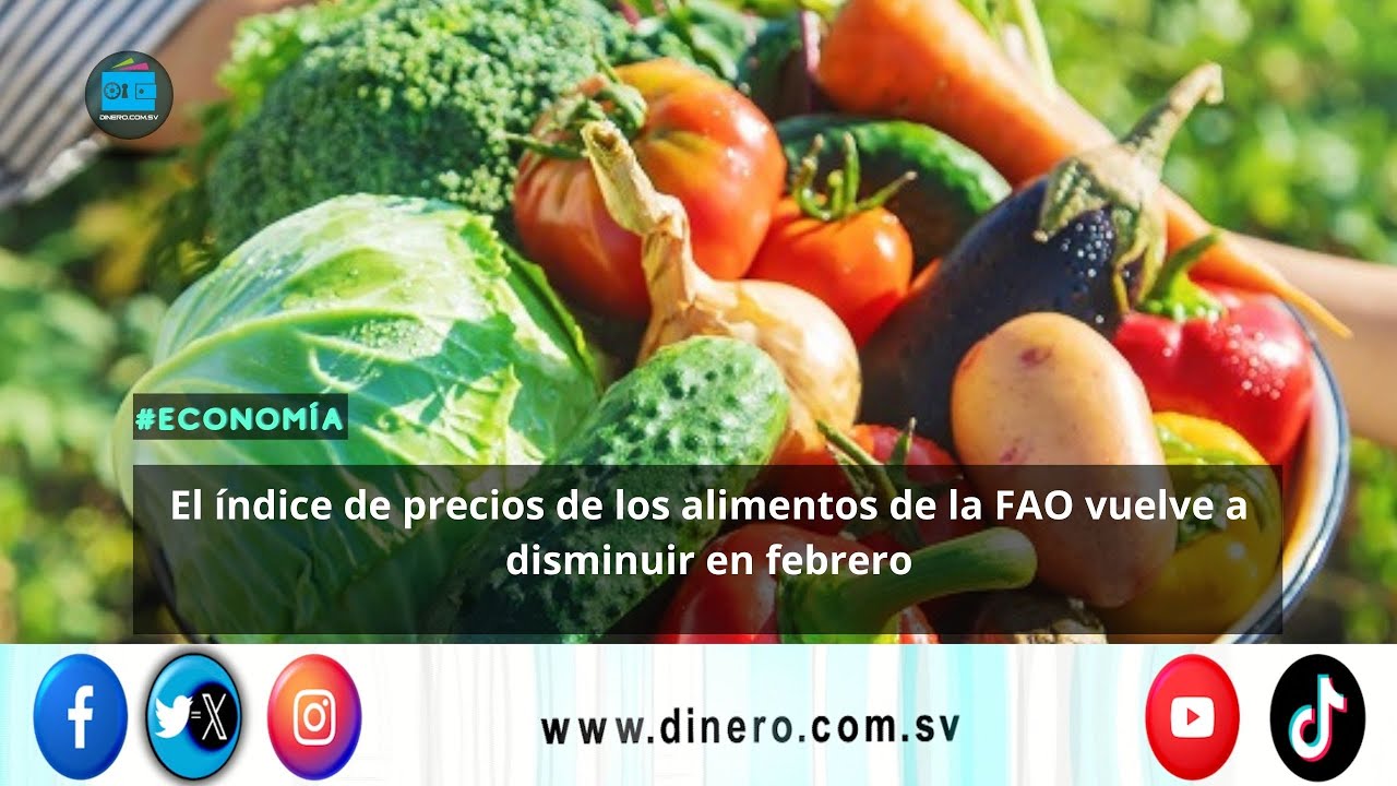 El índice de precios de los alimentos de la FAO vuelve a disminuir en ...