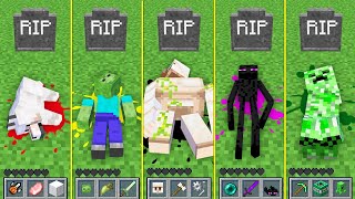 Minecraft HOW to play RIP ENDERMAN ZOMBIE CREEPER GOLEM WOLF in Minecraft NOOB VS PRO ANIMATION