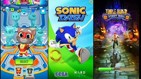 Sonic - Dash vs Talking Tom Hero Dash run | TEMPLE RUN 2 | Run gameplay