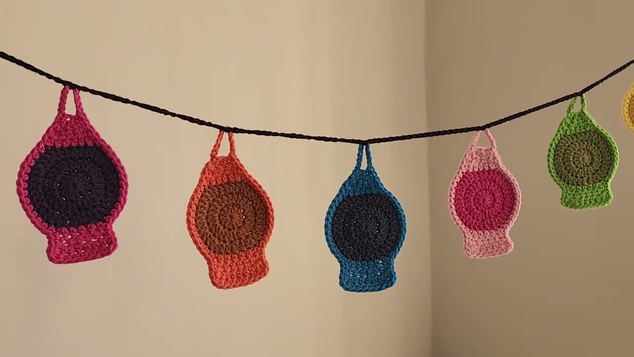 Crochet Lantern Garland | Crochet Ramadan Decoration