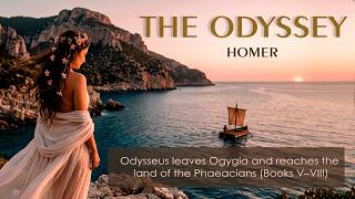 Odysseus leaves Ogygia and reaches the land of the Phaeacians | Literary Atmospheres