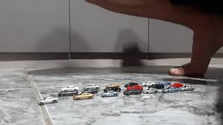 Giant Cristhian Eating And Stomping Cars Barefeet