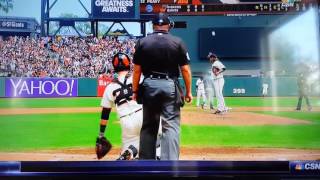 Posey makes the perfect toss