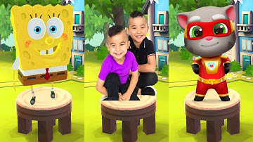 CKN Toys Car Hero Run VS Talking Tom Hero Dash VS Tag with Ryan SpongeBob All Characters Unlocked