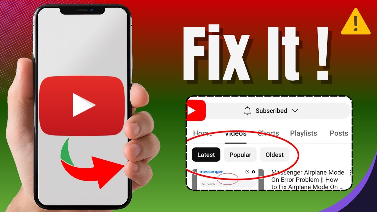 Youtube Outdated Message Fix YouTube Latest, Popular, Oldest Option Not Working 2025 – Quick ...