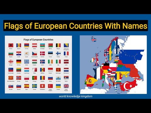 Flags of European Countries With Names #flags  #country #europe 