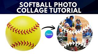 How to Make a Softball Photo Collage in Canva | Sports Template Tutorial screenshot 4