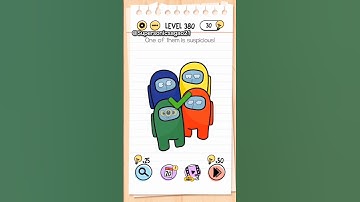 Brain test: tricky puzzles level 380 #amongus #suspicious #imposter #try #become #theimposter