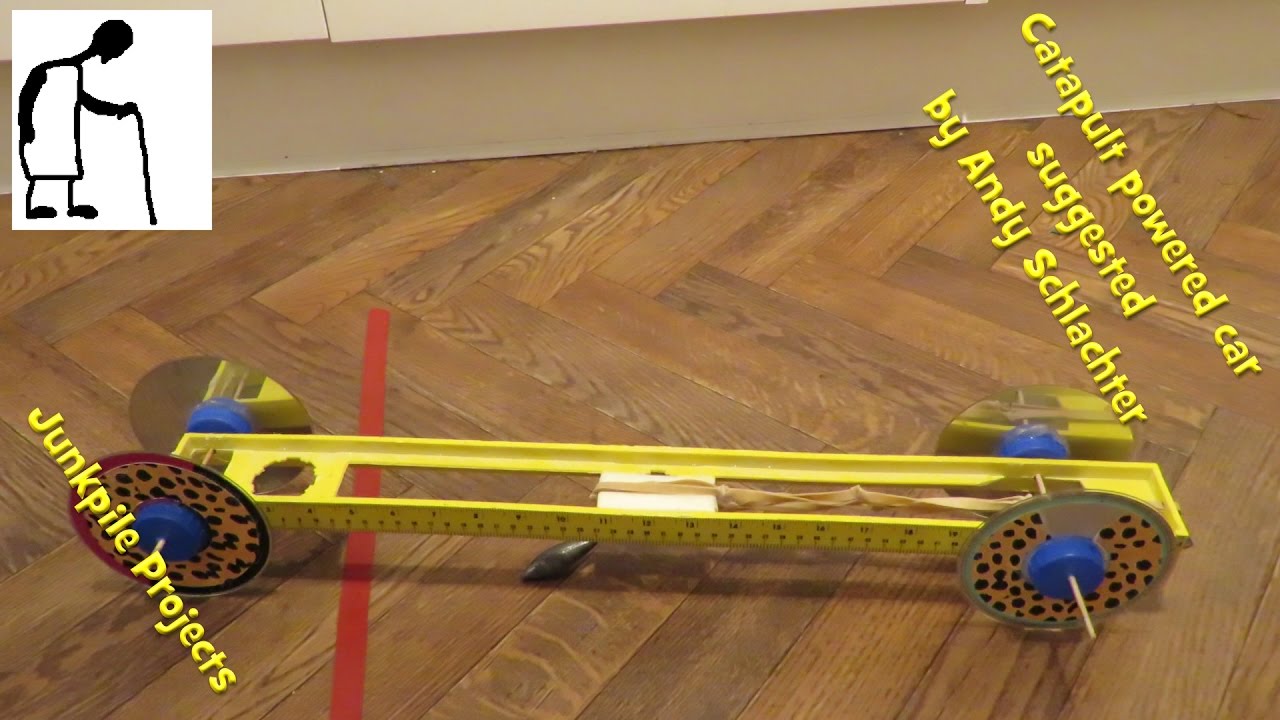 Catapult powered car suggested by Andy Schlachter YouTube
