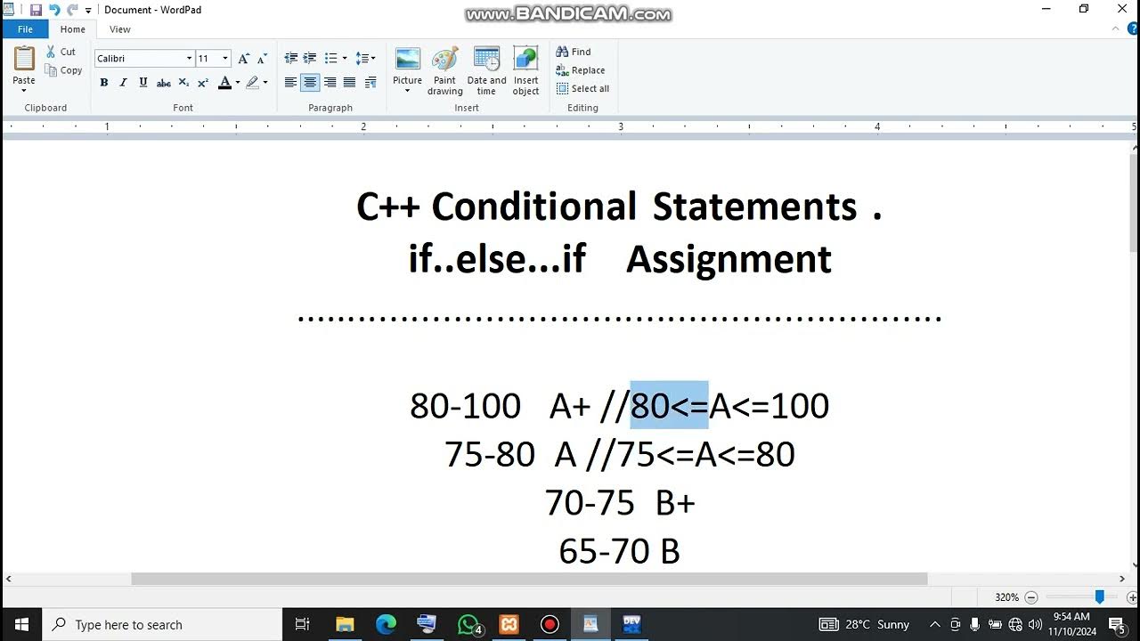 Conditional Statements in C++ Assignment C++ for beginners - YouTube