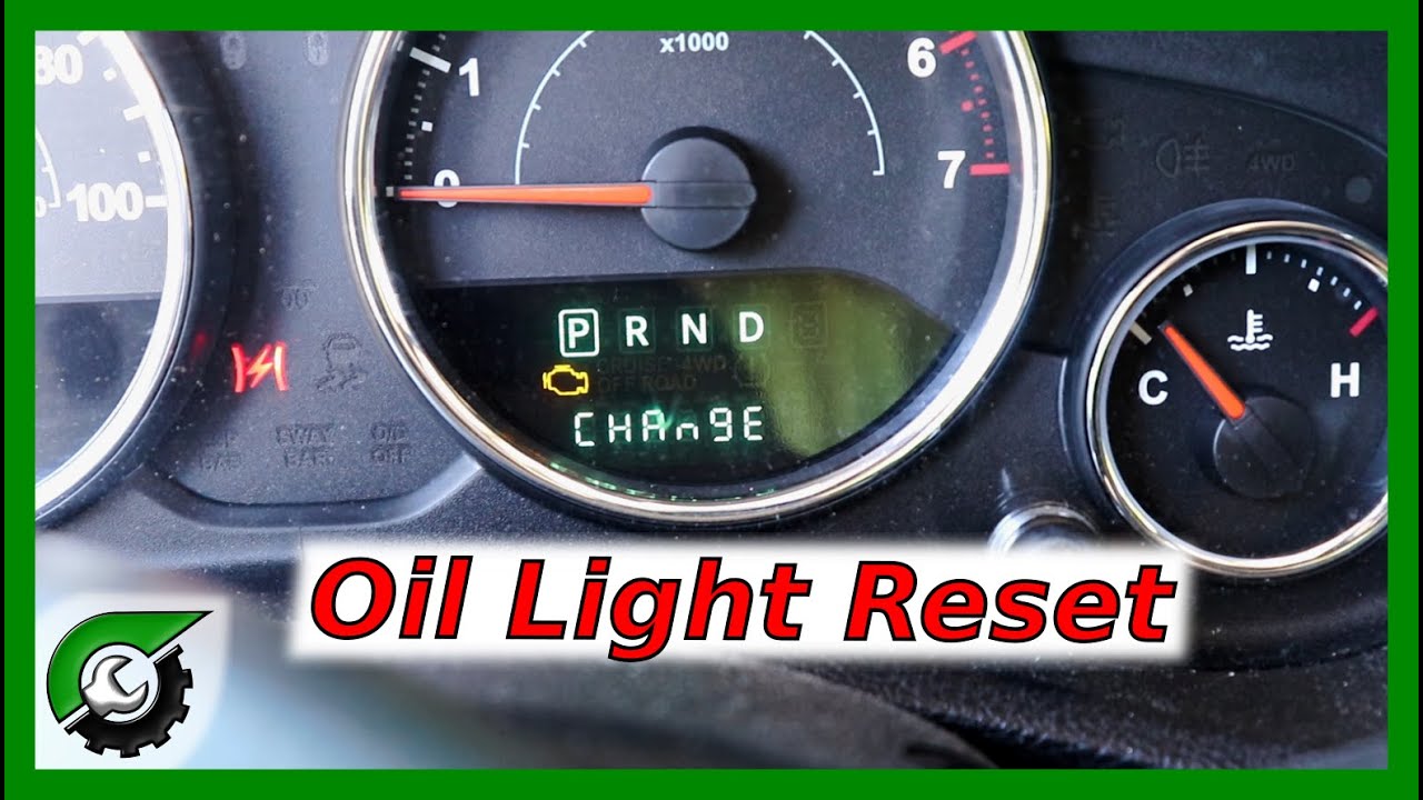 How To Reset Your Change Oil Light 2007-2018 Jeep Wrangler Oil Light Reset - YouTube