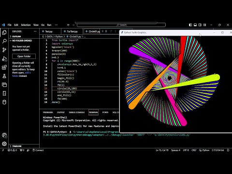 Python Turtle Graphics Animation - Rollable Circle