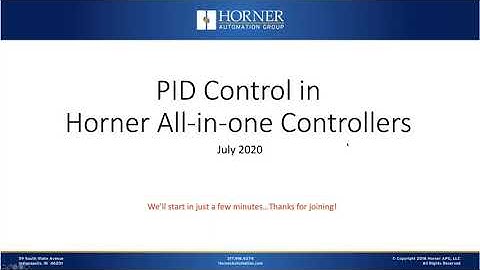 PID Control in Horner All-in-One Controllers