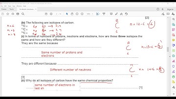Exercise 2 Atomic Structure and Periodic Cambridge IGCSE O level Chemistry 0620/0971/5070 Lesson 16a