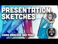 Sketch A Day: How to make a Presentation Sketch - industrial design sketching