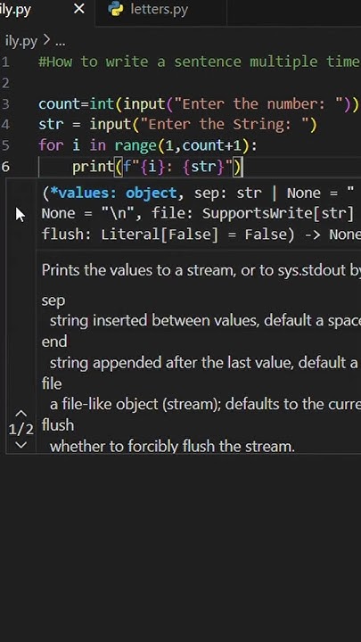 How to write a string/sentence multiple times using for loop in Python ...