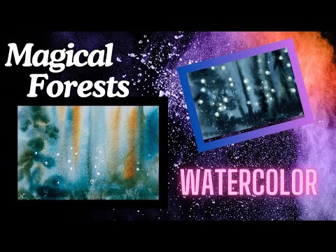 Watercolor Magic: Creating Enchanting Forests with Fireflies