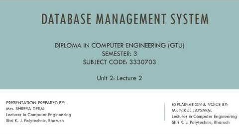 DBMS: Unit 2: Lecture 2: Three Level ANSI-SPARC Database Architecture